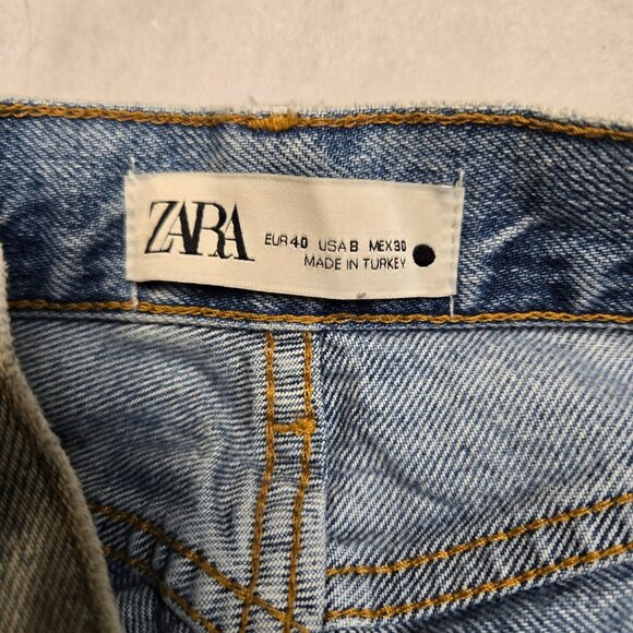 Zara The Truth Slim Distressed Light Wash Denim Jeans Size‎ 8 - Picture 6 of 8